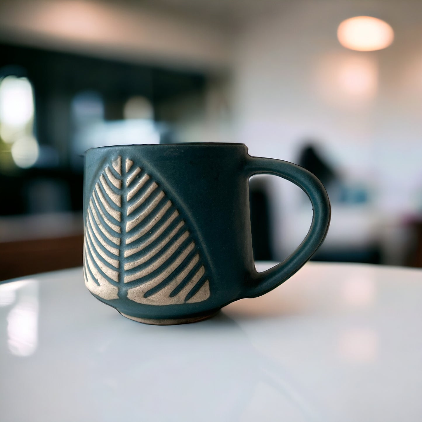 Leafy Affair Matte Green Cup