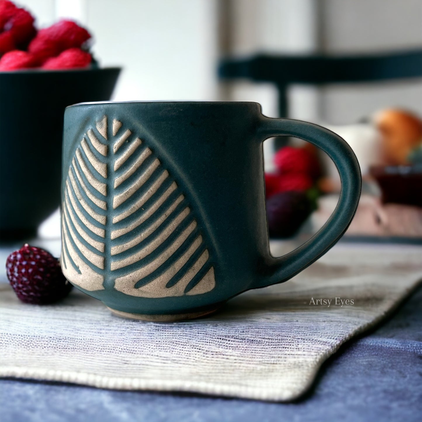 Leafy Affair Matte Green Cup