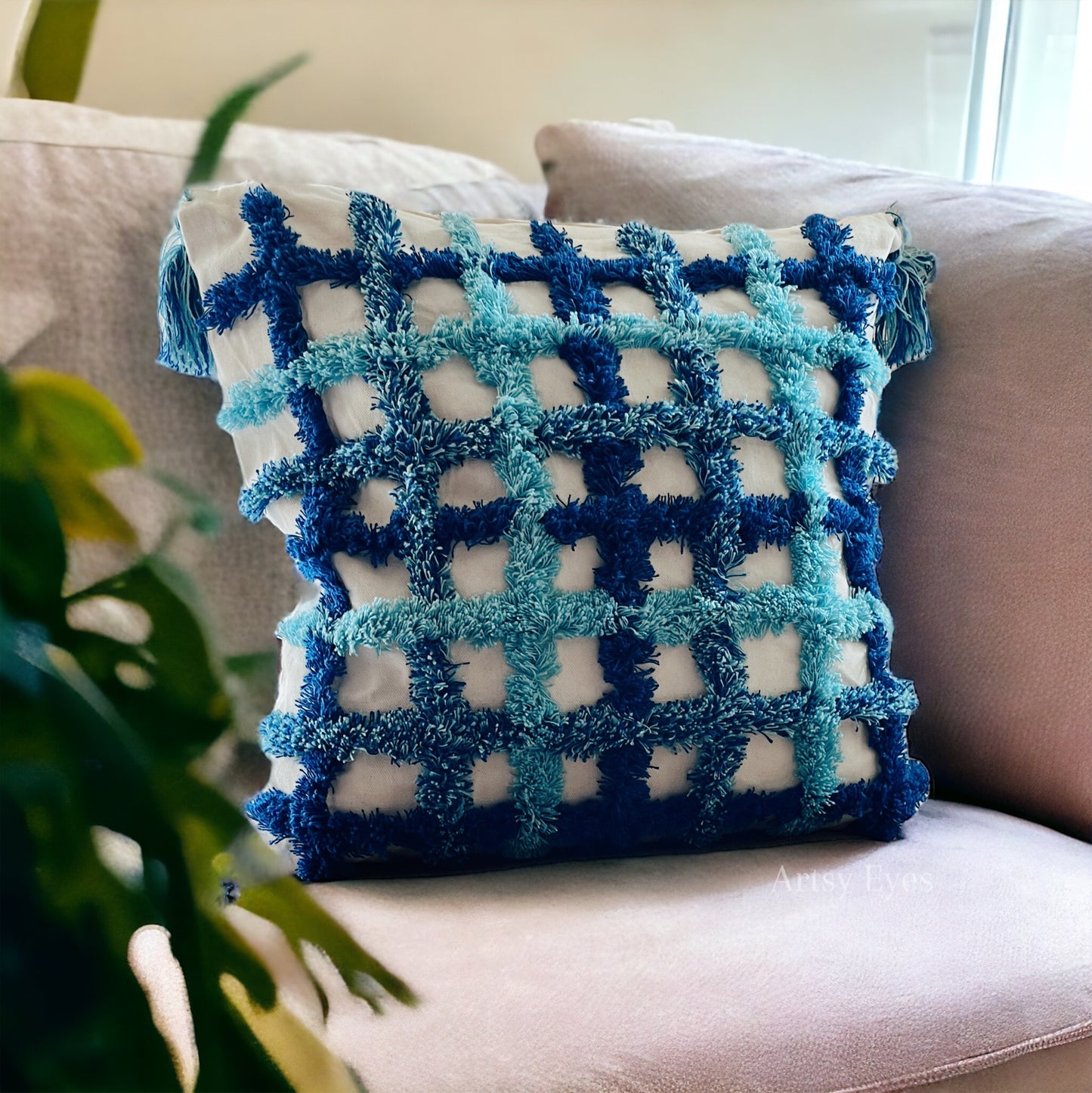 Hues of Sky (Organic cotton: Tufted)